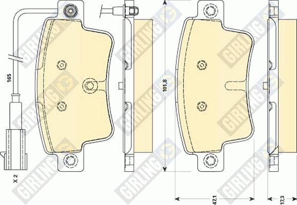 Girling 6118724 - Комплект спирачно феродо, дискови спирачки vvparts.bg