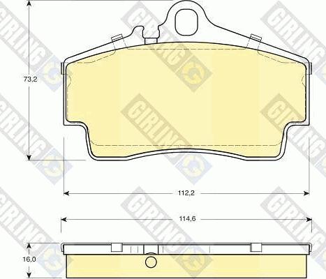 Girling 6113959 - Комплект спирачно феродо, дискови спирачки vvparts.bg