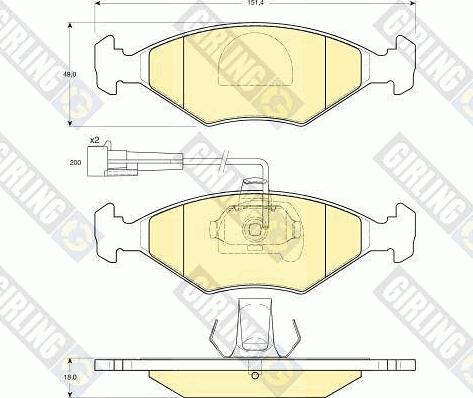 Girling 6113932 - Комплект спирачно феродо, дискови спирачки vvparts.bg