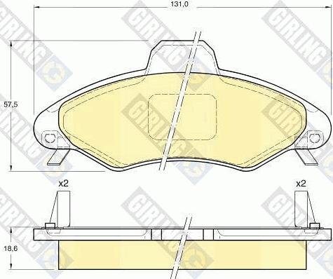 Girling 6113493 - Комплект спирачно феродо, дискови спирачки vvparts.bg