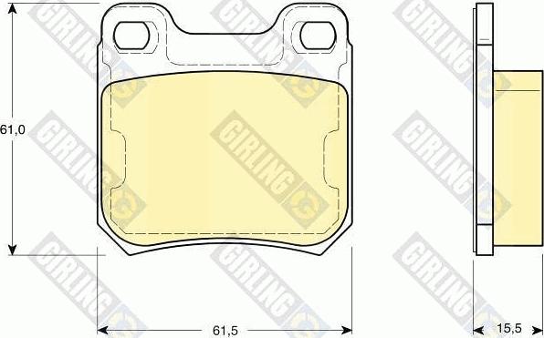 Girling 6113462 - Комплект спирачно феродо, дискови спирачки vvparts.bg