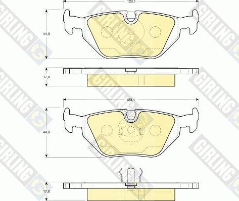 Girling 6113432 - Комплект спирачно феродо, дискови спирачки vvparts.bg