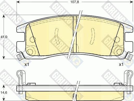 Girling 6113099 - Комплект спирачно феродо, дискови спирачки vvparts.bg