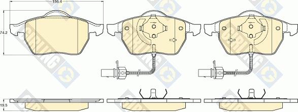 Girling 6113072 - Комплект спирачно феродо, дискови спирачки vvparts.bg