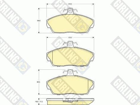 Girling 6113191 - Комплект спирачно феродо, дискови спирачки vvparts.bg