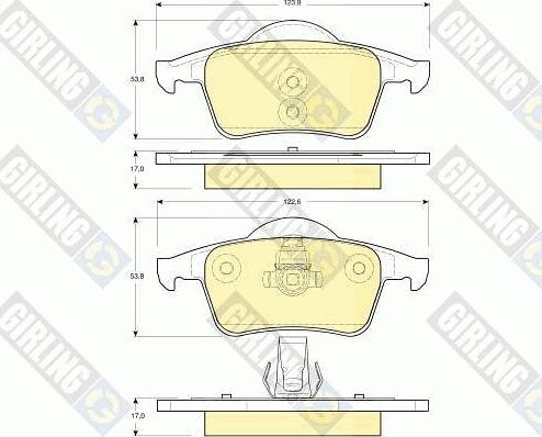 Girling 6113892 - Комплект спирачно феродо, дискови спирачки vvparts.bg