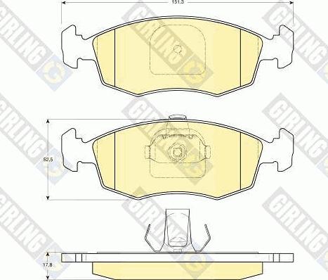 Girling 6113832 - Комплект спирачно феродо, дискови спирачки vvparts.bg