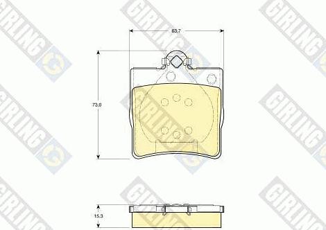 Girling 6113352 - Комплект спирачно феродо, дискови спирачки vvparts.bg