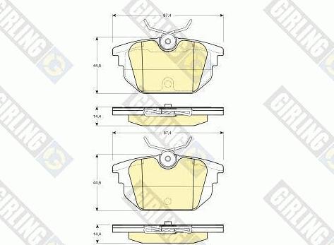 Girling 6113331 - Комплект спирачно феродо, дискови спирачки vvparts.bg