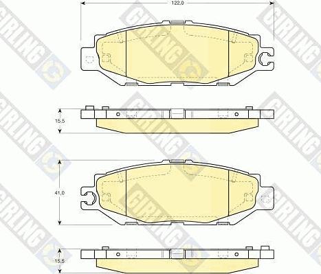 Girling 6112409 - Комплект спирачно феродо, дискови спирачки vvparts.bg