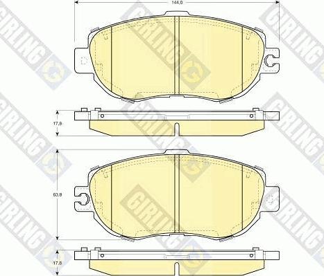 Girling 6112419 - Комплект спирачно феродо, дискови спирачки vvparts.bg