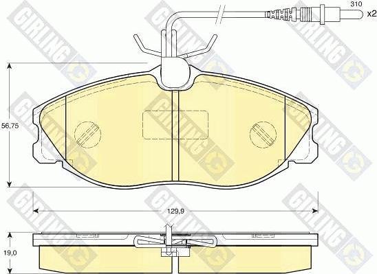 Girling 6112591 - Комплект спирачно феродо, дискови спирачки vvparts.bg