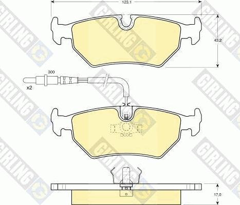 Girling 6112582 - Комплект спирачно феродо, дискови спирачки vvparts.bg