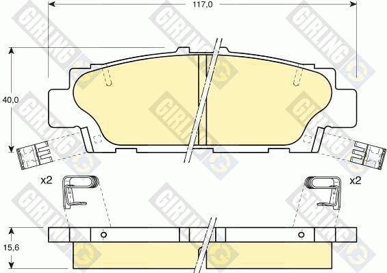 Girling 6112579 - Комплект спирачно феродо, дискови спирачки vvparts.bg