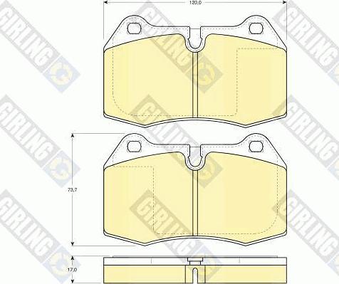 Girling 6112699 - Комплект спирачно феродо, дискови спирачки vvparts.bg