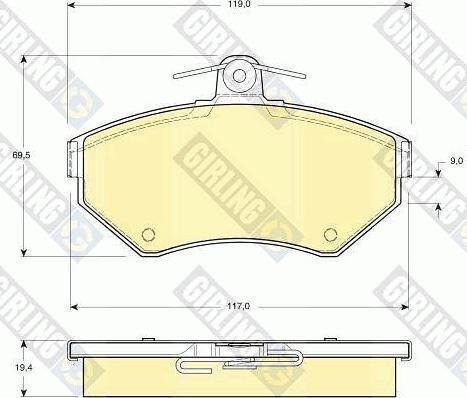 Girling 6112661 - Комплект спирачно феродо, дискови спирачки vvparts.bg