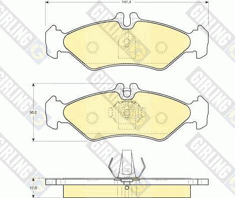 Girling 6112622 - Комплект спирачно феродо, дискови спирачки vvparts.bg