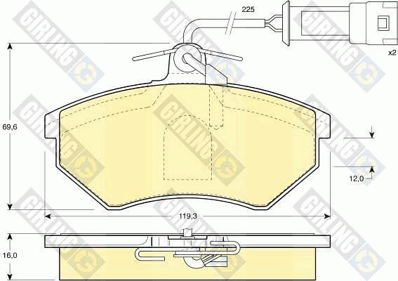 Girling 6112811 - Комплект спирачно феродо, дискови спирачки vvparts.bg