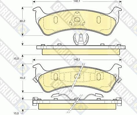 Girling 6112385 - Комплект спирачно феродо, дискови спирачки vvparts.bg