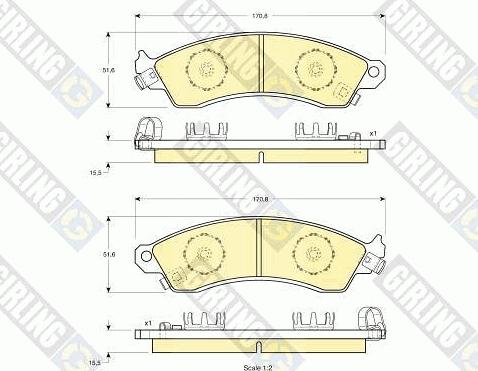 Girling 6112269 - Комплект спирачно феродо, дискови спирачки vvparts.bg