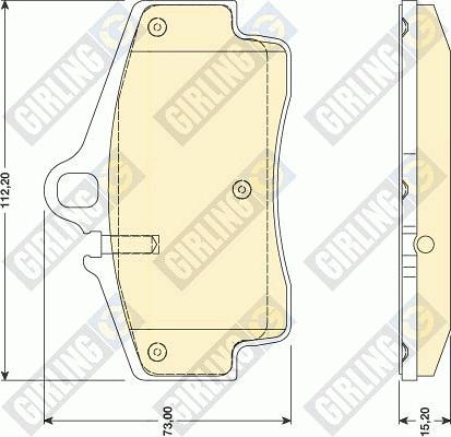 Girling 6117579 - Комплект спирачно феродо, дискови спирачки vvparts.bg