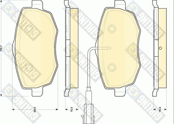 Girling 6117071 - Комплект спирачно феродо, дискови спирачки vvparts.bg