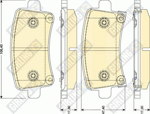 Girling 6117841 - Комплект спирачно феродо, дискови спирачки vvparts.bg