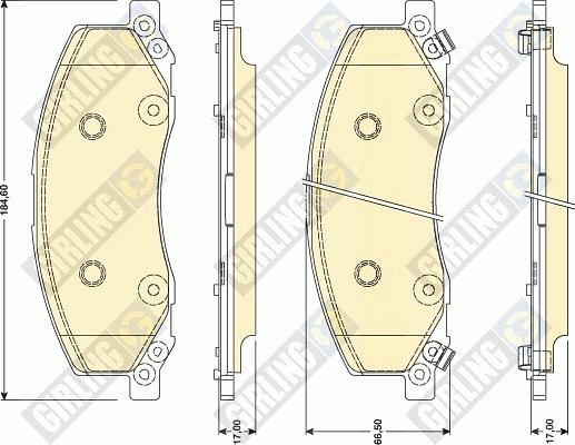 Girling 6117811 - Комплект спирачно феродо, дискови спирачки vvparts.bg