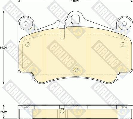 Girling 6117789 - Комплект спирачно феродо, дискови спирачки vvparts.bg