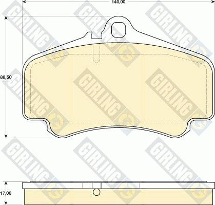 Girling 6117779 - Комплект спирачно феродо, дискови спирачки vvparts.bg