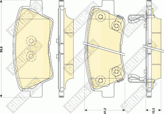 Girling 6134949 - Комплект спирачно феродо, дискови спирачки vvparts.bg