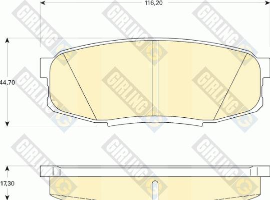 Girling 6134919 - Комплект спирачно феродо, дискови спирачки vvparts.bg