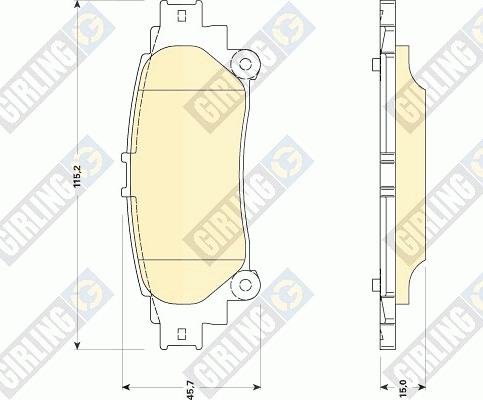 Girling 6134979 - Комплект спирачно феродо, дискови спирачки vvparts.bg