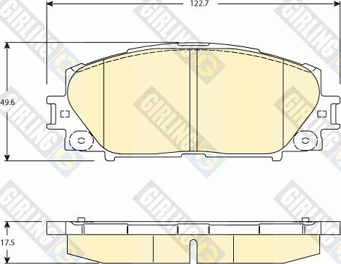 Girling 6134599 - Комплект спирачно феродо, дискови спирачки vvparts.bg