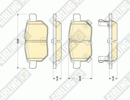 Girling 6134549 - Комплект спирачно феродо, дискови спирачки vvparts.bg