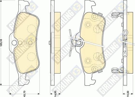 Girling 6134582 - Комплект спирачно феродо, дискови спирачки vvparts.bg