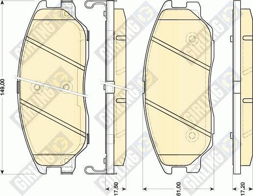 Girling 6134659 - Комплект спирачно феродо, дискови спирачки vvparts.bg