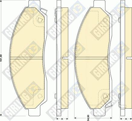 Girling 6134669 - Комплект спирачно феродо, дискови спирачки vvparts.bg