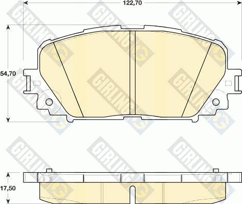 Girling 6134609 - Комплект спирачно феродо, дискови спирачки vvparts.bg