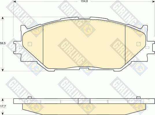 Girling 6134109 - Комплект спирачно феродо, дискови спирачки vvparts.bg