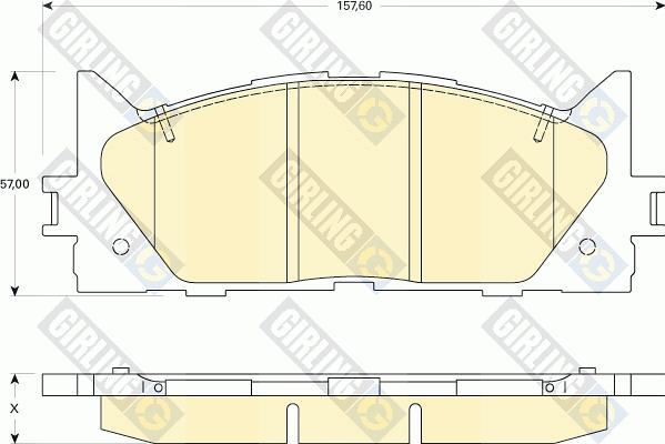 Girling 6134299 - Комплект спирачно феродо, дискови спирачки vvparts.bg