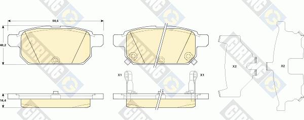 Girling 6135299 - Комплект спирачно феродо, дискови спирачки vvparts.bg