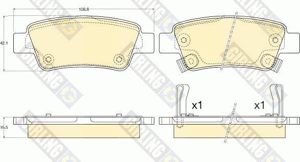 Girling 6135767 - Комплект спирачно феродо, дискови спирачки vvparts.bg