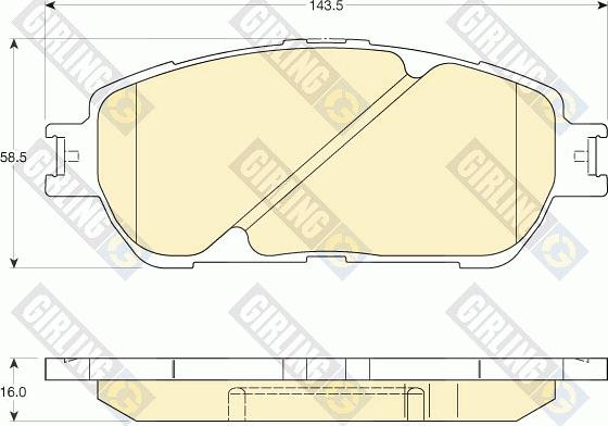 Girling 6136106 - Комплект спирачно феродо, дискови спирачки vvparts.bg