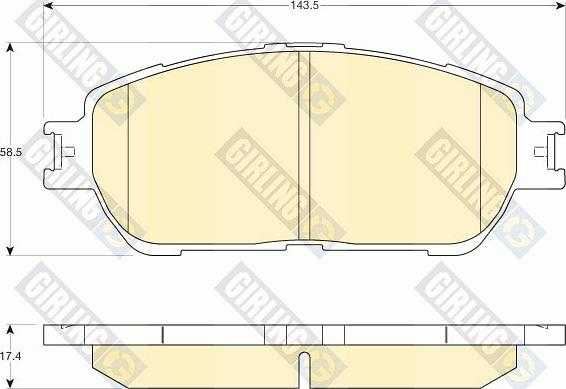 Girling 6136126 - Комплект спирачно феродо, дискови спирачки vvparts.bg