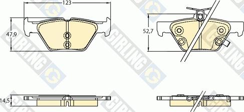 Girling 6136397 - Комплект спирачно феродо, дискови спирачки vvparts.bg