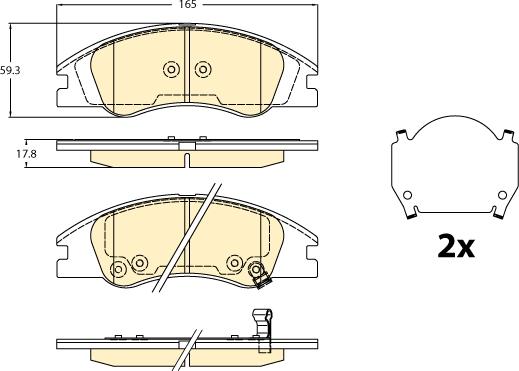 Girling 6136356 - Комплект спирачно феродо, дискови спирачки vvparts.bg