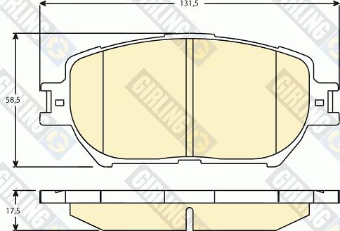 Girling 6136286 - Комплект спирачно феродо, дискови спирачки vvparts.bg