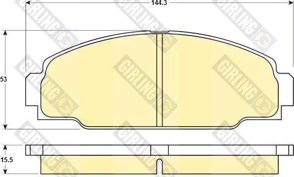 Girling 6130909 - Комплект спирачно феродо, дискови спирачки vvparts.bg