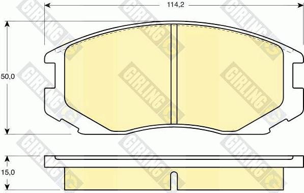 Girling 6130469 - Комплект спирачно феродо, дискови спирачки vvparts.bg